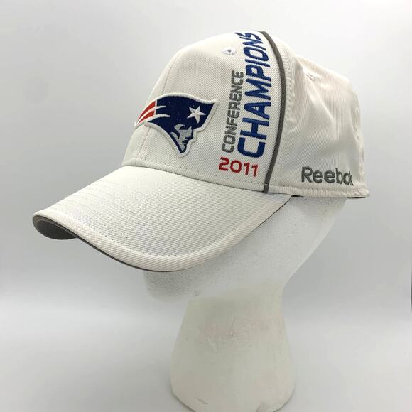 NFL Onfield Reebok NE Patriots 2011 Conference Championships Baseball Cap OSFA - Picture 1 of 10